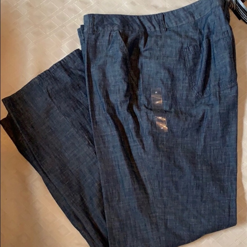 NWT Lane Bryant trouser Chambray Jean 18